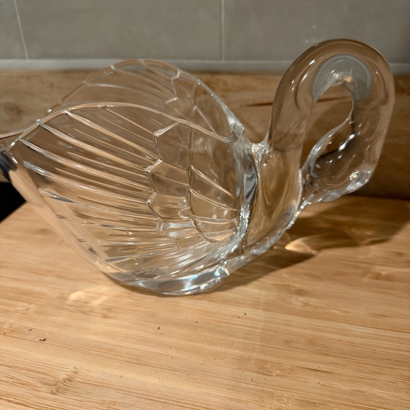 Waterford Crystal Other - Lead Crystal Swan Bowl Crystal Swan Candy Dish Bowl 10 inches Long Large Heavy